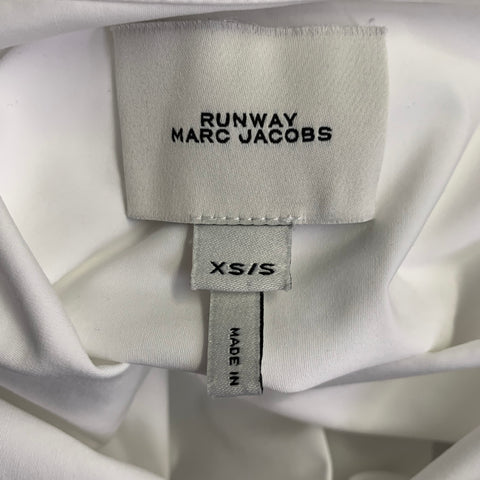 MARC JACOBS RUNWAY Size XS/S White Cotton Oversized One Pocket Shirt