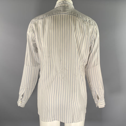 COMME des GARCONS Size M White Green Print Cupra Long Sleeve Shirt