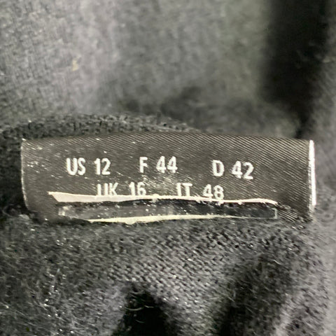 AKRIS Size 12 Black Cashmere Layered Crew Neck Pullover