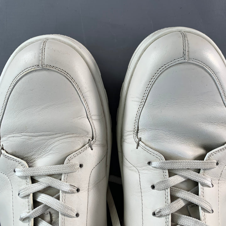 FENDI ZUCCA Size 11 Zucca White Brown Canvas Monogram Low Top Sneakers
