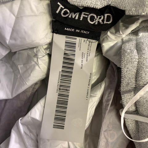TOM FORD Size XS Silver Metallic Elastic Waistband Casual Pants