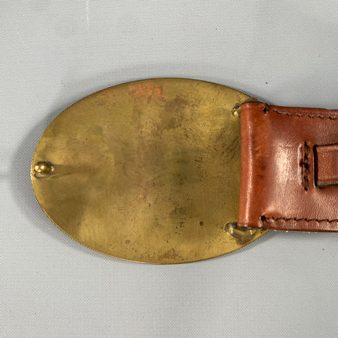 RALPH LAUREN Size 42 Brown Gold Solid Leather Belt