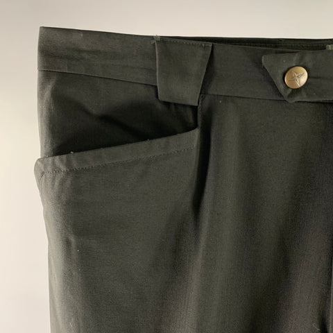 THIERRY MUGLER Size 36 Black Wool Relaxed Dress Pants