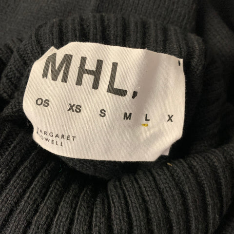 MHL. Size L Black Wool Knit Pullover