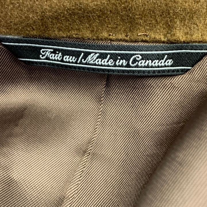 JACK VICTOR Size 42 Regular Brown Cashmere Notch Lapel Sport Coat