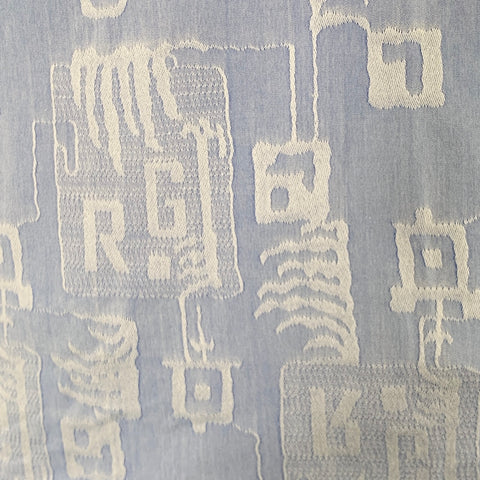 ROBERT GRAHAM Size L Blue Light Blue Squares Monogram Cotton Long Sleeve Shirt