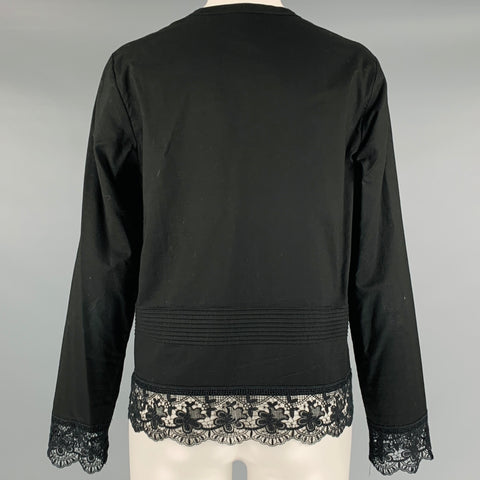 COMME des GARCONS Size S Black Cotton Collarless Blouse