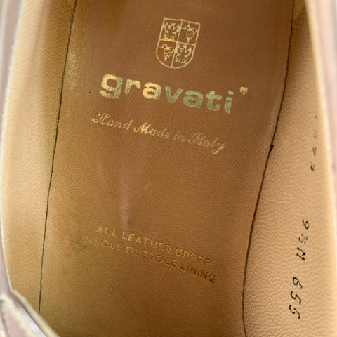 GRAVATI Size 9.5 Tan Beige 17293 Leather Penny Loafer Loafers