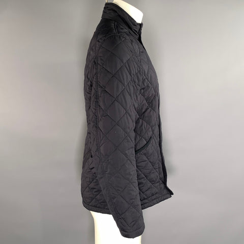 BARBOUR Size S Navy Quilted Polyester Jacket