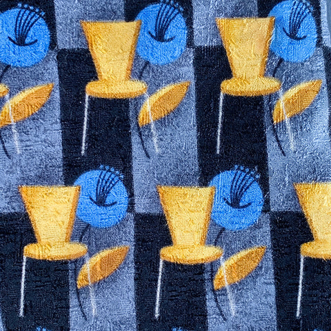 ERMENEGILDO ZEGNA Multi Color Abstract Chairs Silk Tie