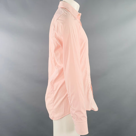 GUCCI Size M Pink Cotton Blend Slim Fit Long Sleeve Shirt