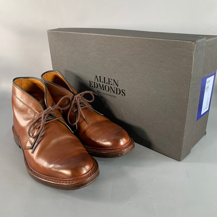 ALLEN EDMONDS Size 7 Dundee Brown Leather Chukka Ankle Boots