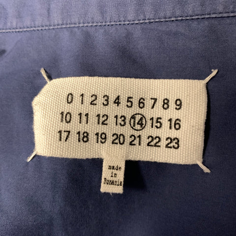 MAISON MARGIELA Size M Navy Cotton Button Down Long Sleeve Shirt