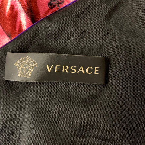 VERSACE SS1993 Size 6 Yellow Multi Color Acetate & Silk Baroque Cocktail Dress
