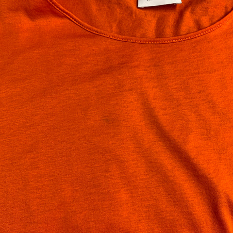 JIL SANDER Size S Orange Rust Jersey Cotton Scoop Neck T-shirt