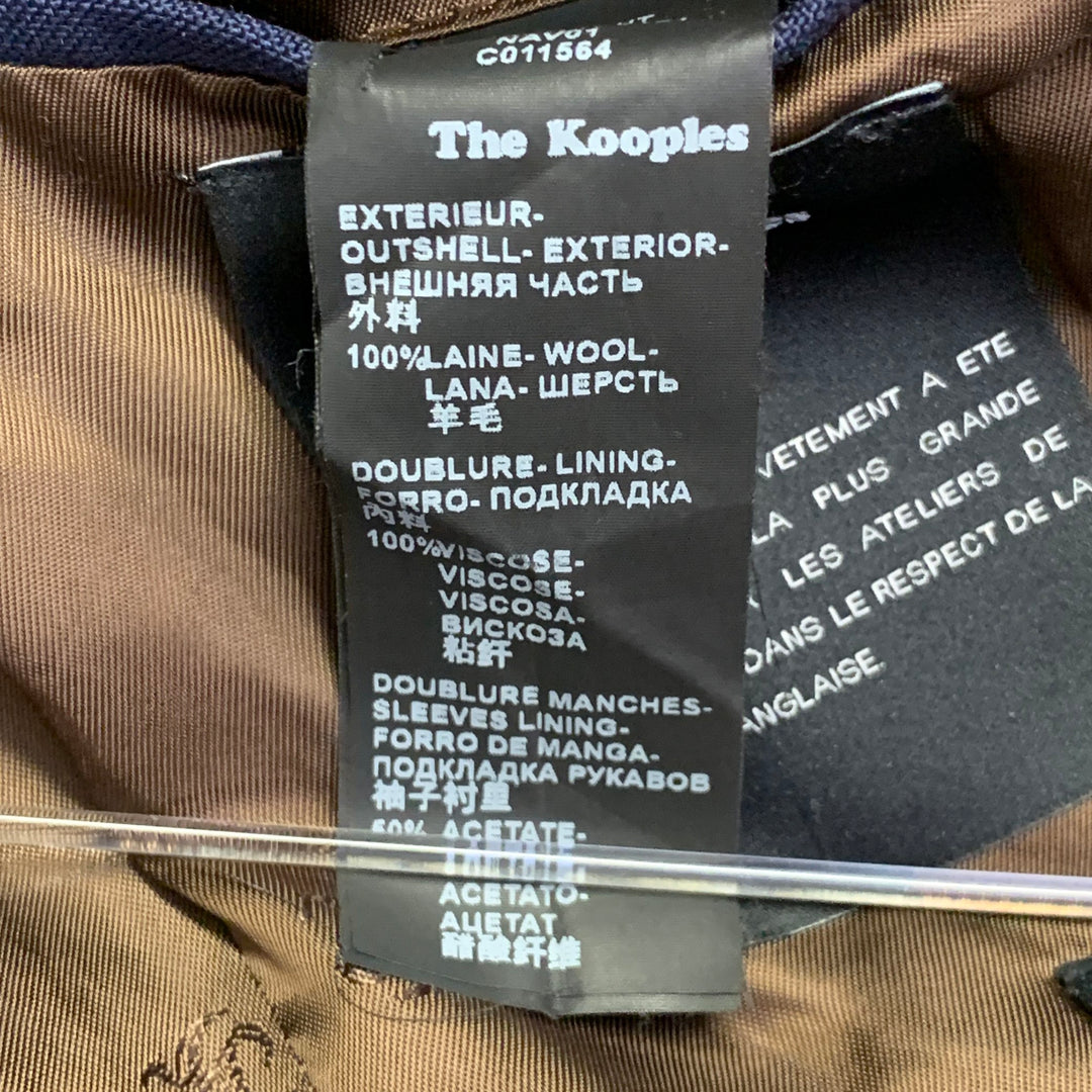 THE KOOPLES Size 34 Navy Wool Notch Lapel Sport Coat