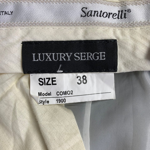 SANTORELLI Size 38 Navy Pleated Dress Pants