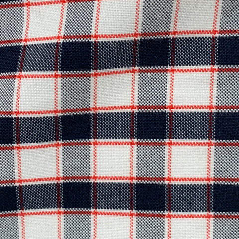 THOM BROWNE Size S White Black Red Oxford Checkered Cotton Long Sleeve Shirt