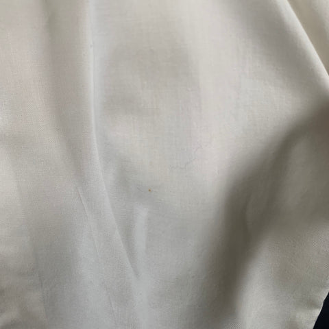 CLAUDE MONTANA Vintage Size S White Pleated Cotton Spread Collar Oversized Long Sleeve Shirt