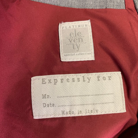 ELEVENTY Size XXXL Grey White Pinstripe Wool Blend Vest