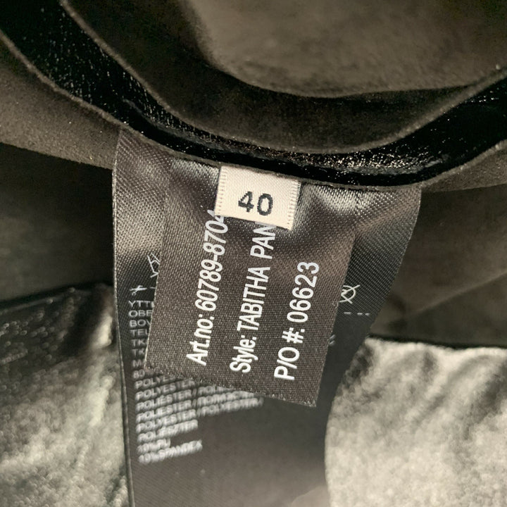 STAND STUDIO Size 4 Tabitha Black Faux Leather Ankle Zips Leggings