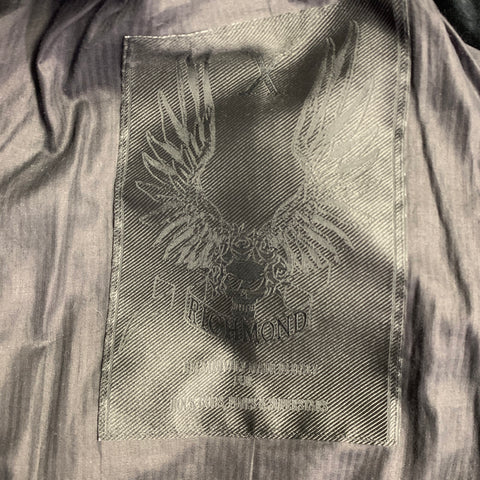 Veste JOHN RICHMOND Taille 40 Velours Coton Noir à Boutons Pression