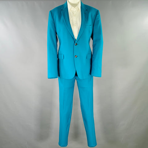 PAUL SMITH Size 36 Kensington Teal Wool Twill Suit