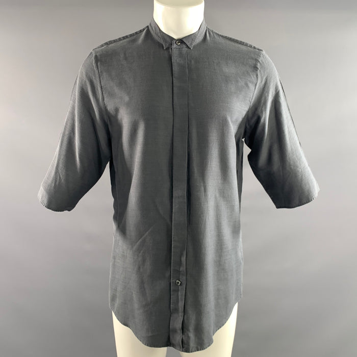 MAISON MARTIN MARGIELA Size M Grey Cotton Blend Long Sleeve Shirt