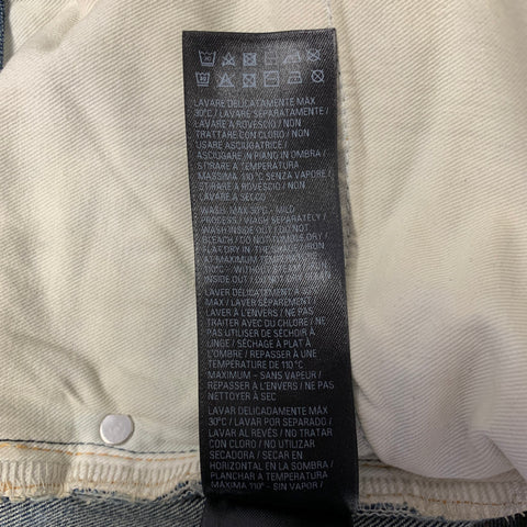 BALENCIAGA Size 2 Blue Mud Wash Cotton Denim Maxi Skirt