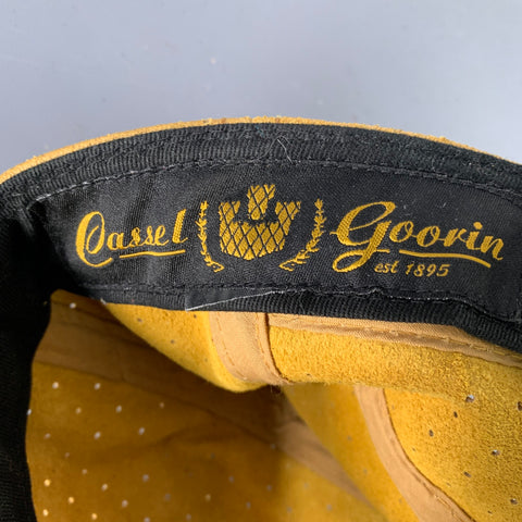 GOORIN BROTHERS by CASSEL GORRIN Yellow Perforated Leather Flat Cap Hat