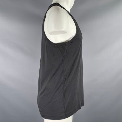 Y-3 Size M Grey Charcoal Organic Cotton Sleeveless Tank Top
