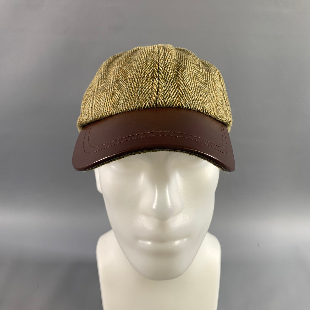NO BRAND One Size Green Olive Heather Wool Blend Hats