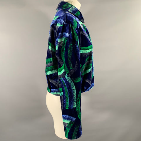 GIORGIO ARMANI Size M Silk Blend Geometric Jacket
