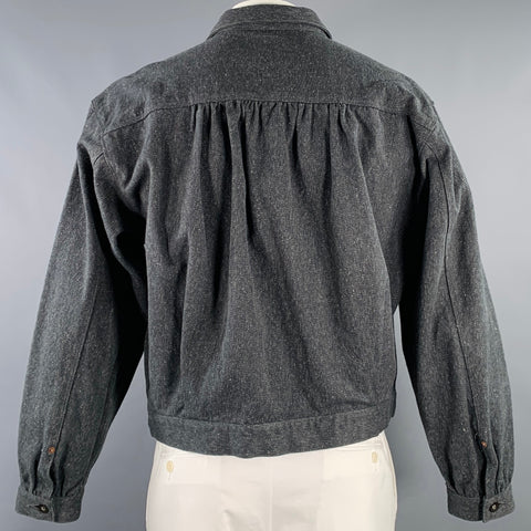 NEEDLES Size L Indigo Heather Cotton Patch Pocket Jacket