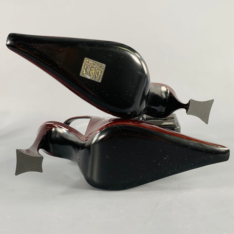 SAINT LAURENT Size 7 Dune Brown Patent Leather Slingback Pumps