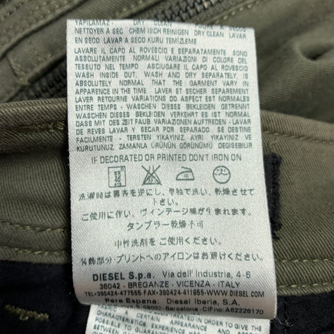 DIESEL Size 27 Khaki Cotton Blend Cargo Casual Pants