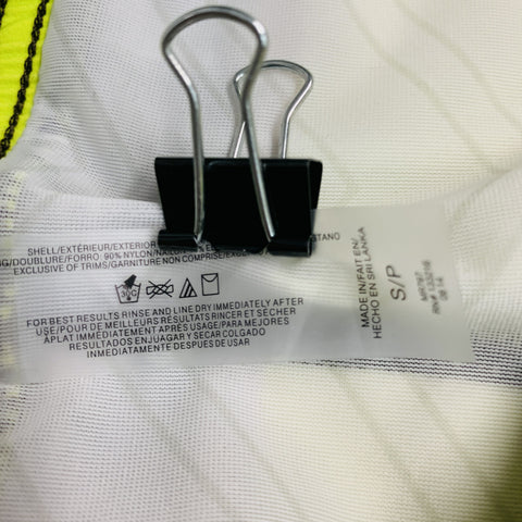 CHARLIE Size S Yellow Brown Stripe Nylon Blend Drawstring Speedo