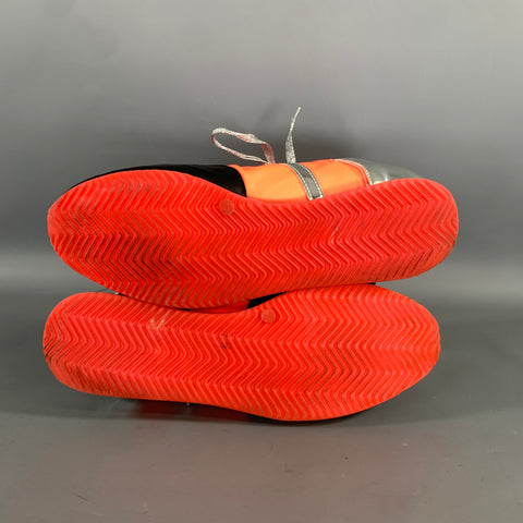 RUTHIE DAVIS Size 9 Orange Black & Silver Color Block Nylon Lace Sneakers