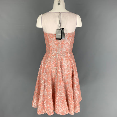 EMPORIO ARMANI Taille 0 Robe trapèze à paillettes en polyester orange
