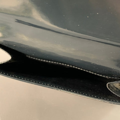 GUCCI Black Embossed Logo Patent Leather Wallet