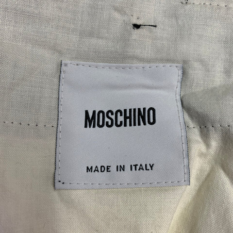 MOSCHINO Size 46 Black Polyamide Blend Notch Lapel Tuxedo