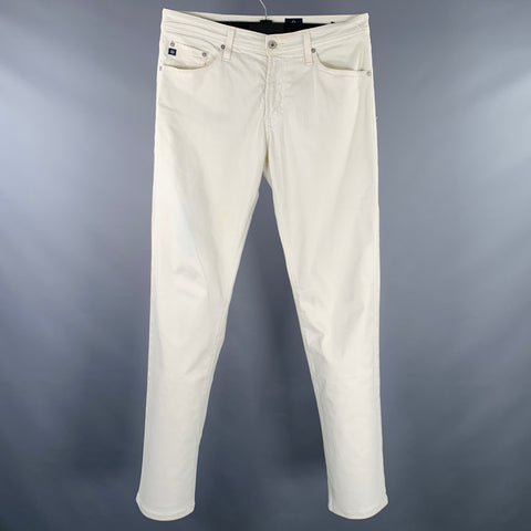 ADRIANO GOLDSCHMIED Size 31 Graduate Beige Cotton Blend 5 Pockets Jeans