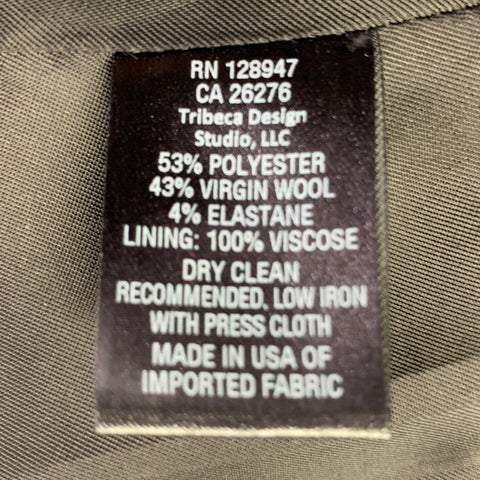 NILI LOTAN Size 2 Black Grey Polyester Blend Pinstripe Peak Lapel Pantsuit