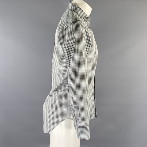 BILLY REID Size S White Multi-Color Checkered Cotton Long Sleeve Shirt