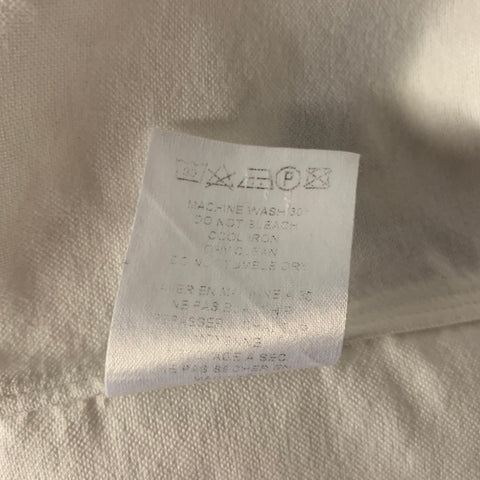 OFFICINE GENERALE Size S White Cotton Oxford Long Sleeve Shirt