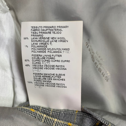 MAISON MARTIN MARGIELA Size 38 Grey Yellow Plaid Sport Coat