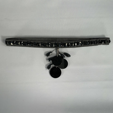 VINTAGE Waist Size 28 Black Beaded Belt
