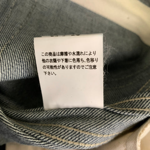 ROTOl Size 32 Navy Contrast Stitch Cotton Flared Jeans