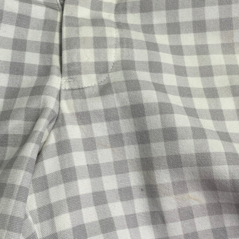 BLACK FLEECE Size M Grey White Checkered Cotton Button Fly Shorts