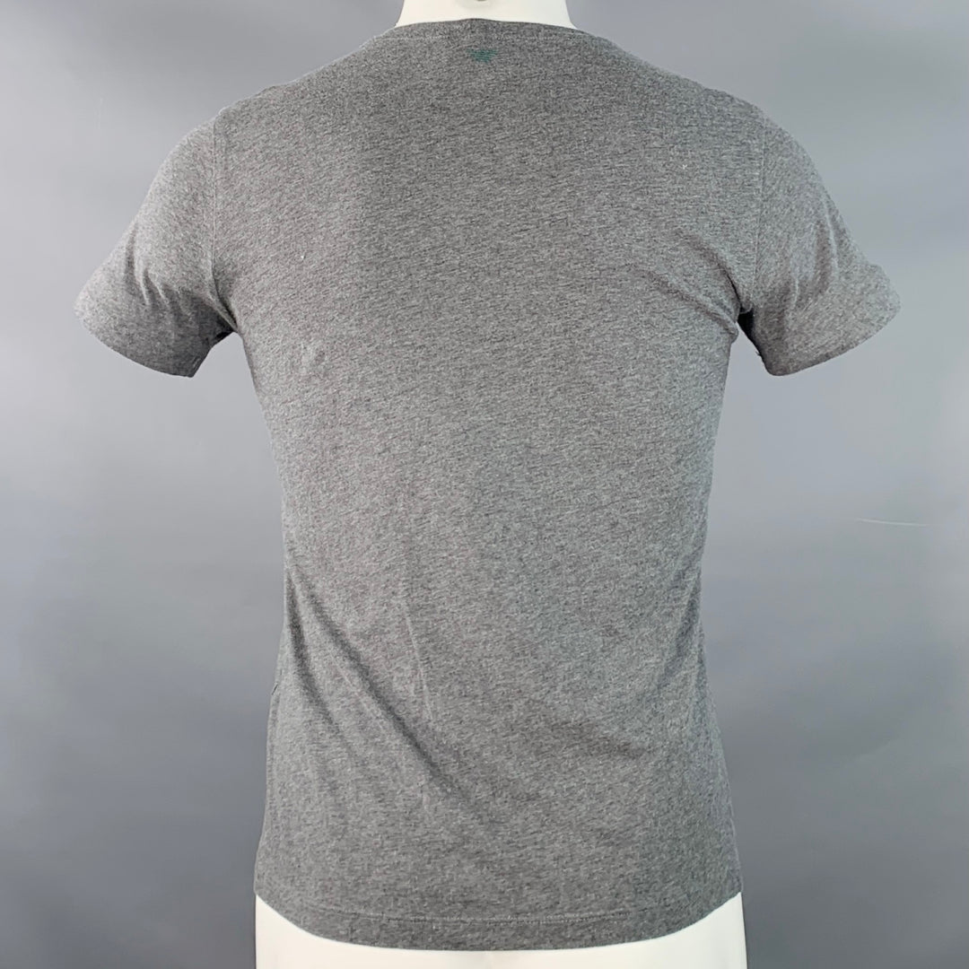 EMPORIO ARMANI Size S Grey Green Cotton Jersey Crew Neck T-shirt